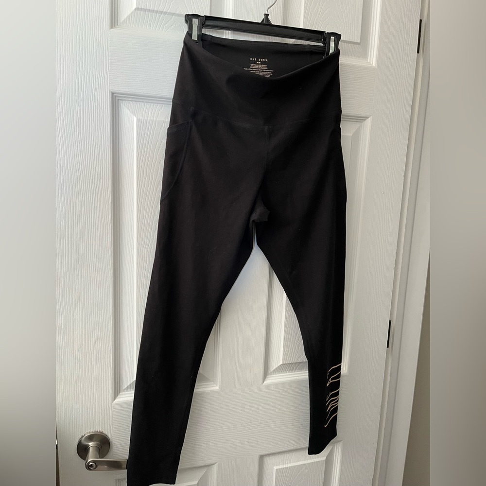 Rae Dunn Sweat Athletic Leggings Size Medium